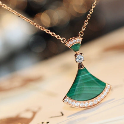 [⭐Lioran]DREAM NECKLACE MALACHITE DIAMOND
