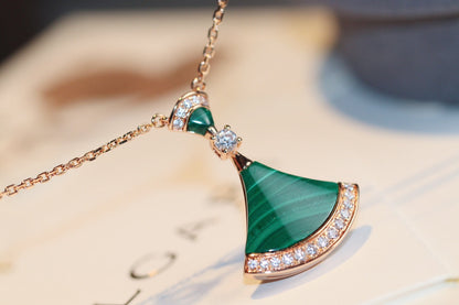 [⭐Lioran]DREAM NECKLACE MALACHITE DIAMOND