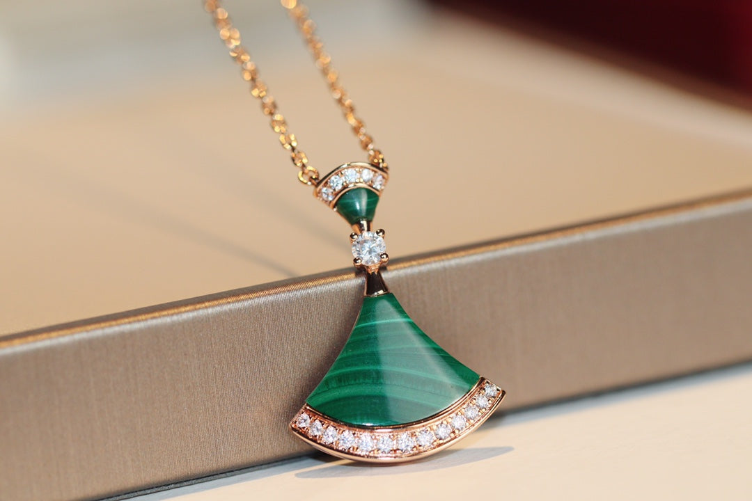 [⭐Lioran]DREAM NECKLACE MALACHITE DIAMOND