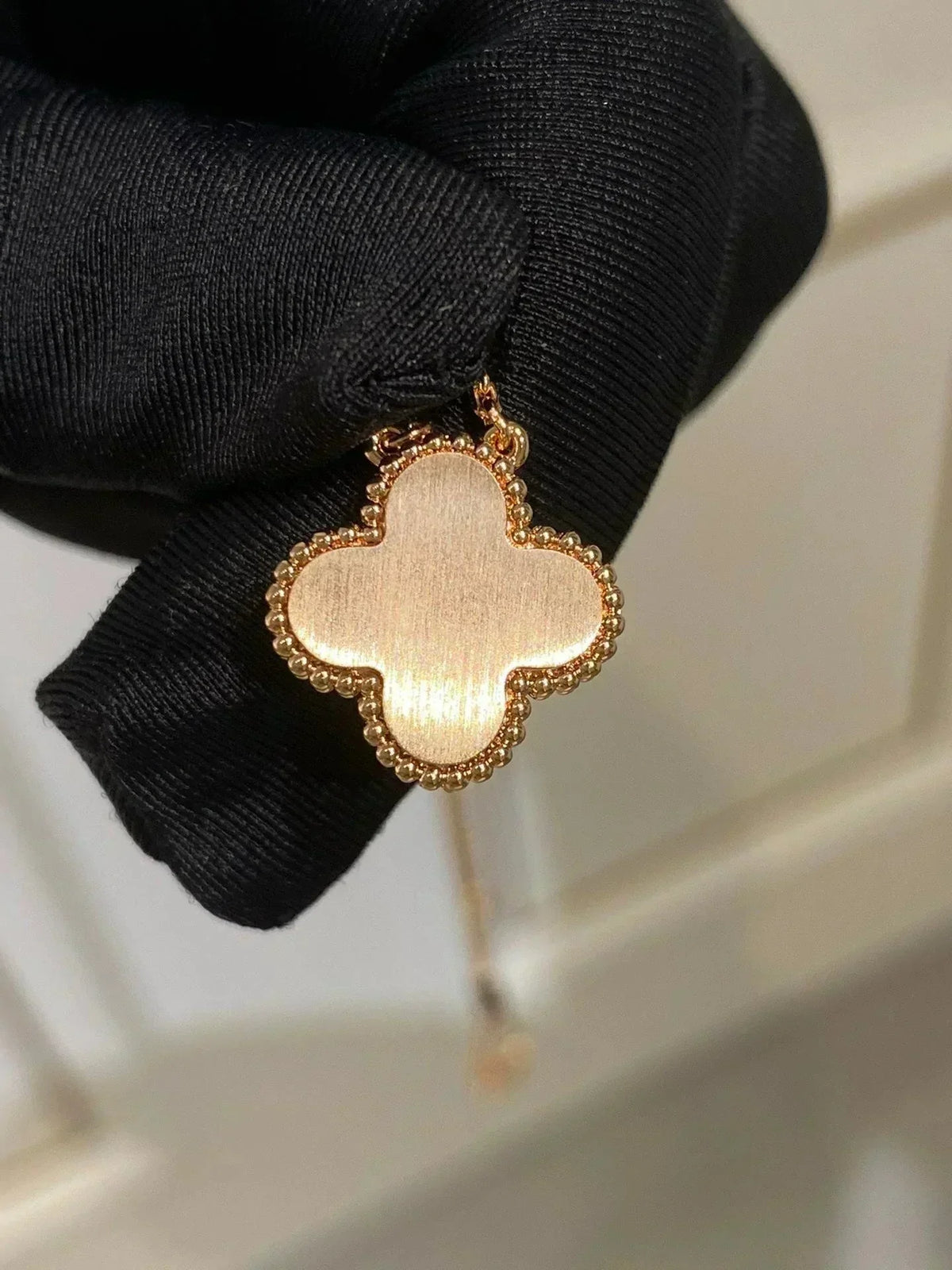 [⭐Lioran]CLOVER 15MM DIAMOND RHODONITE NECKLACE