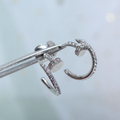 [⭐Lioran]JUSTE EARRINGS 12.75MM SILVER DIAMOND