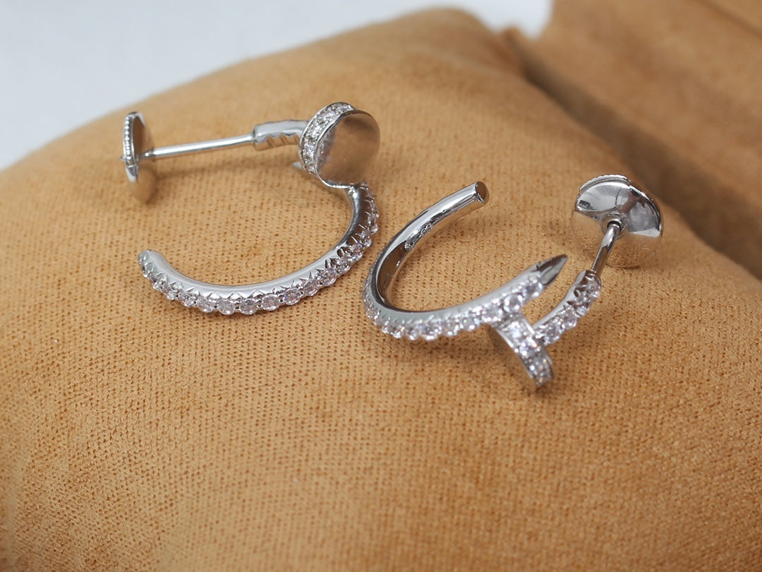 [⭐Lioran]JUSTE EARRINGS 12.75MM SILVER DIAMOND