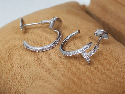[⭐Lioran]JUSTE EARRINGS 12.75MM SILVER DIAMOND