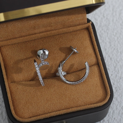 [⭐Lioran]JUSTE EARRINGS 12.75MM SILVER DIAMOND