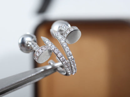 [⭐Lioran]JUSTE EARRINGS 12.75MM SILVER DIAMOND