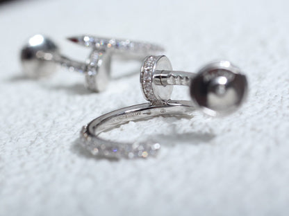 [⭐Lioran]JUSTE EARRINGS 12.75MM SILVER DIAMOND