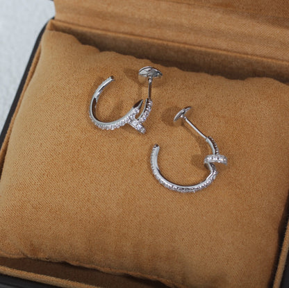 [⭐Lioran]JUSTE EARRINGS 12.75MM SILVER DIAMOND