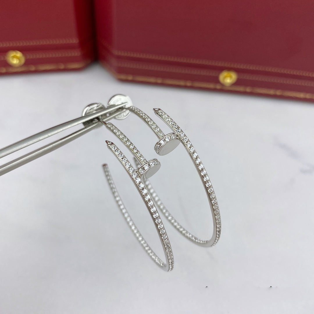 [⭐Lioran]JUSTE EARRINGS FULL DIAMONDS 1.8MM
