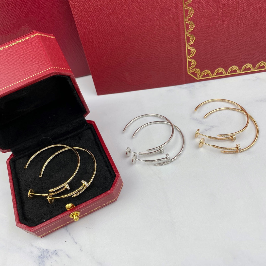 [⭐Lioran]JUSTE EARRINGS FULL DIAMONDS 1.8MM