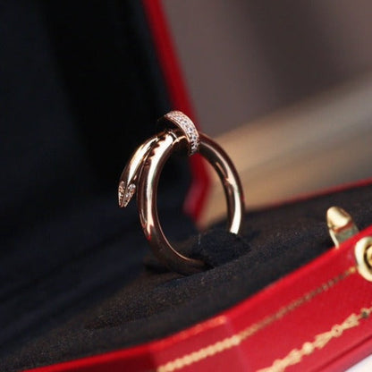 [⭐Lioran]JUSTE RING 2.65MM PINK GOLD DIAMOND
