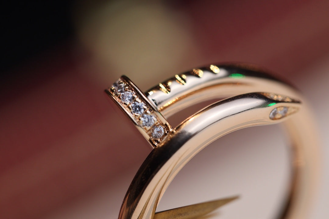 [⭐Lioran]JUSTE RING 2.65MM PINK GOLD DIAMOND