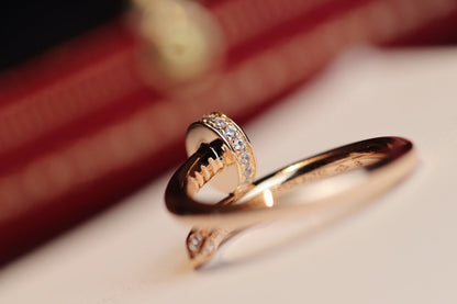 [⭐Lioran]JUSTE RING 2.65MM PINK GOLD DIAMOND
