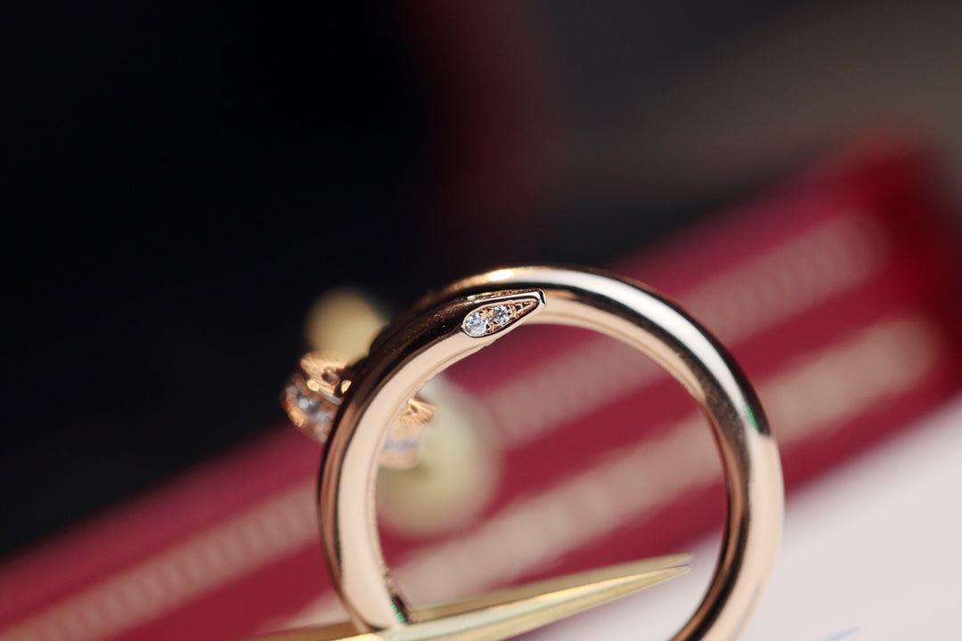 [⭐Lioran]JUSTE RING 2.65MM PINK GOLD DIAMOND