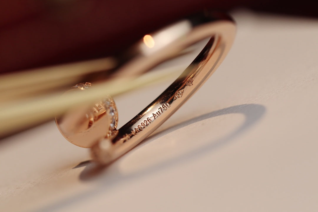 [⭐Lioran]JUSTE RING 2.65MM PINK GOLD DIAMOND