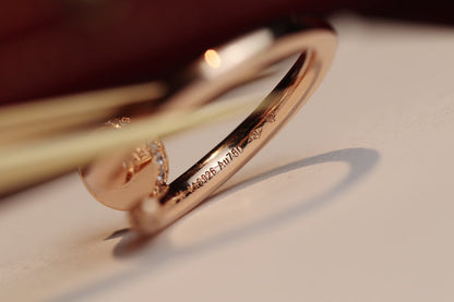 [⭐Lioran]JUSTE RING 2.65MM PINK GOLD DIAMOND