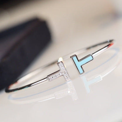 [Lioran]T BRACELET 1.8MM TURQUOISE DIAMOND SILVER