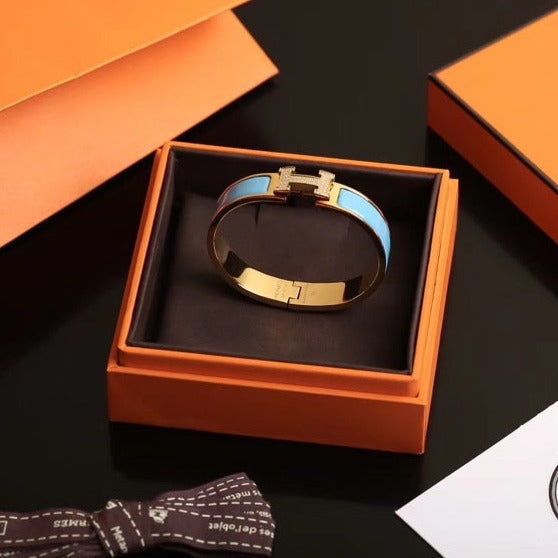 [⭐Lioran]H CLOUD BLUE BRACELET GOLD DIAMOND