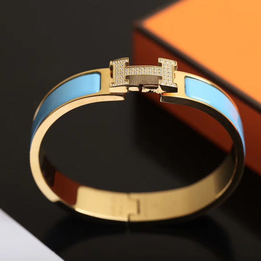 [⭐Lioran]H CLOUD BLUE BRACELET GOLD DIAMOND