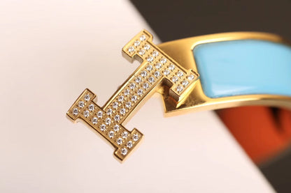 [⭐Lioran]H CLOUD BLUE BRACELET GOLD DIAMOND