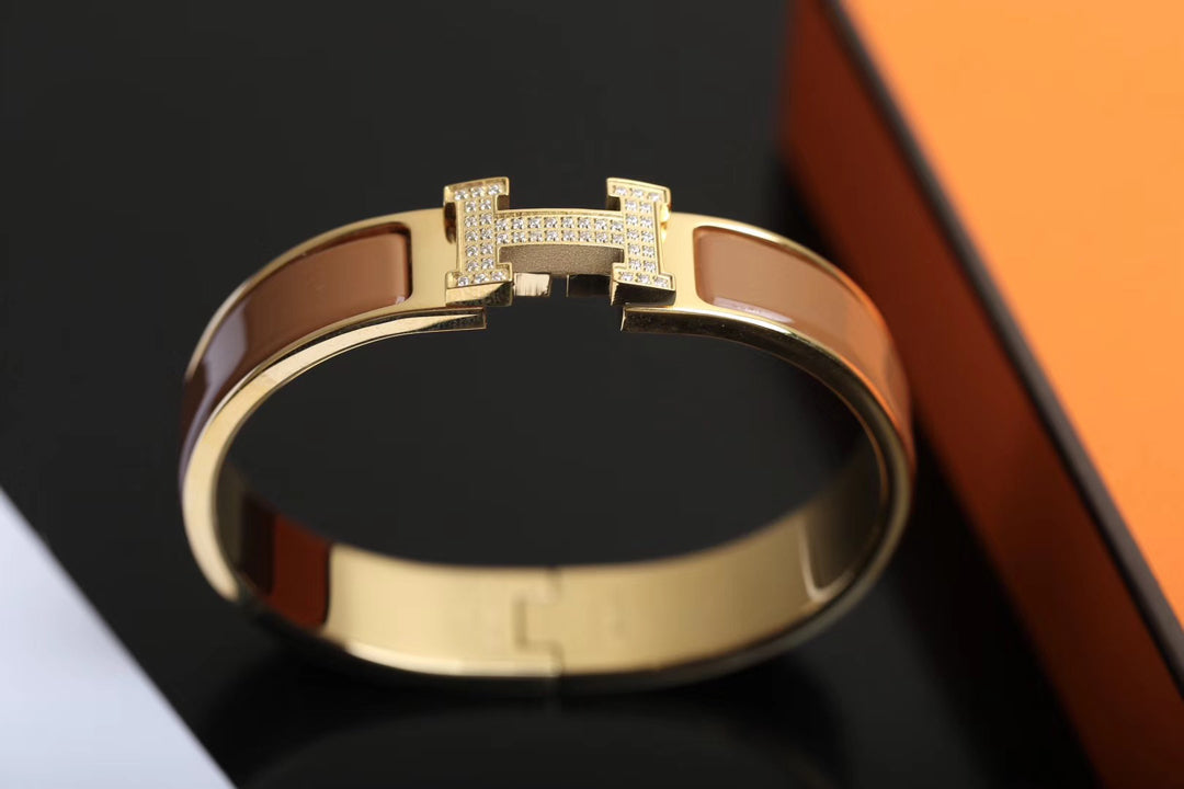 [⭐Lioran]H BRACELET GOLD DIAMOND