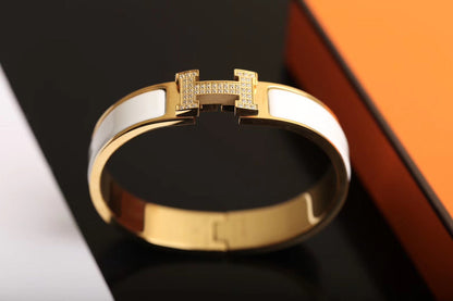 [⭐Lioran]H BRACELET GOLD DIAMOND