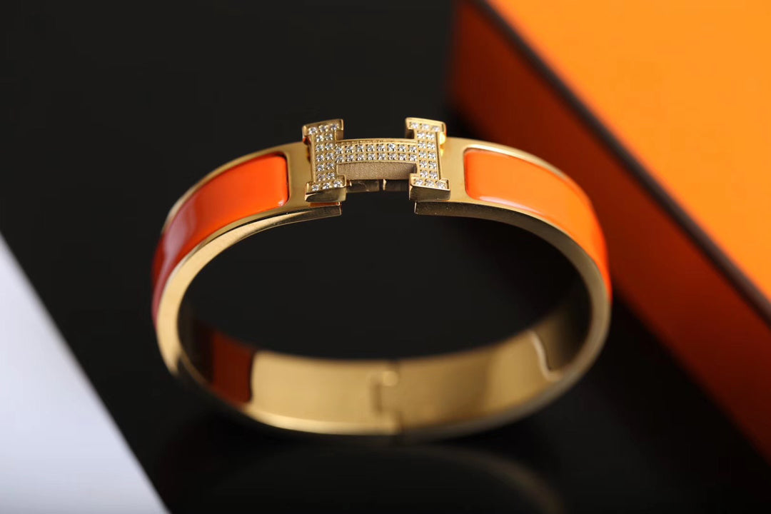 [⭐Lioran]H BRACELET GOLD DIAMOND