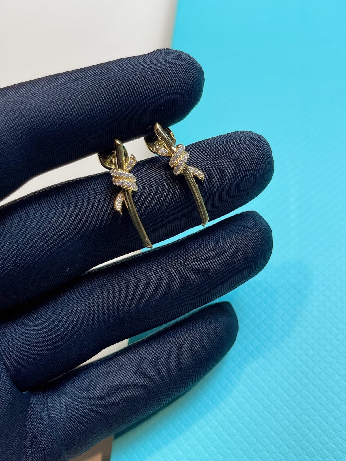 [Lioran]KNOT EARRINGS GOLD DIAMOND