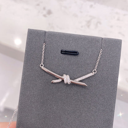 [Lioran]KNOT NECKLACE DIAMONDS