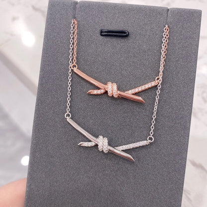 [Lioran]KNOT NECKLACE DIAMONDS