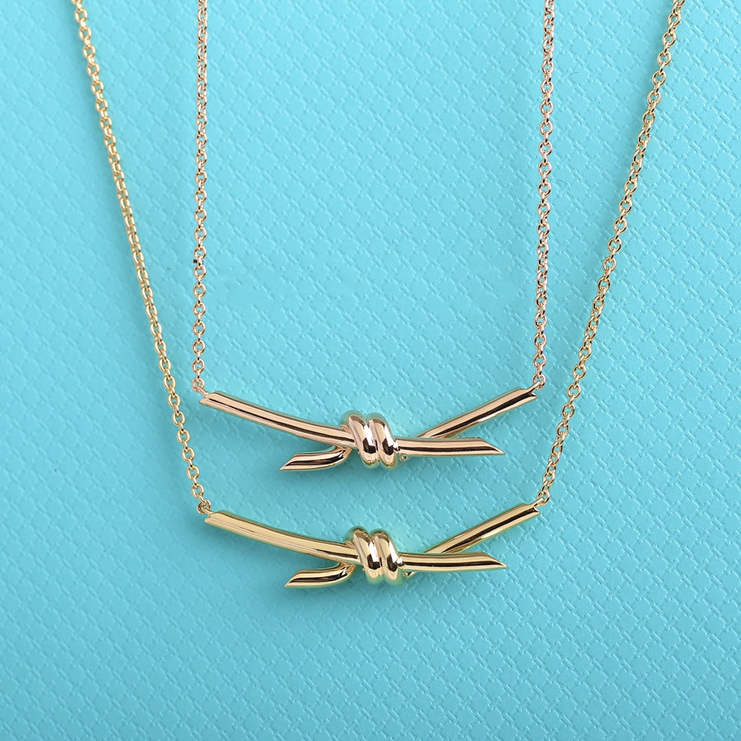 [Lioran]KNOT NECKLACE GOLD