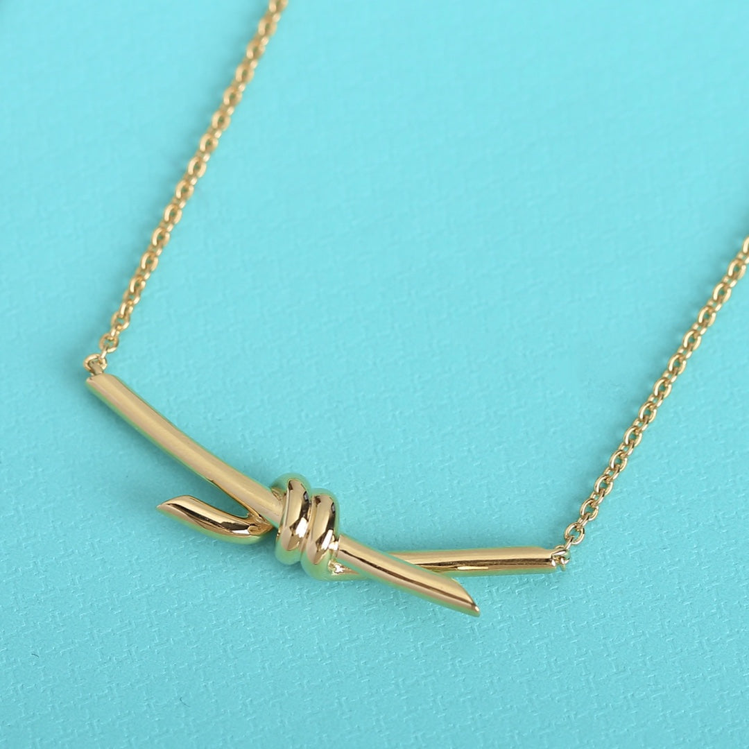 [Lioran]KNOT NECKLACE GOLD