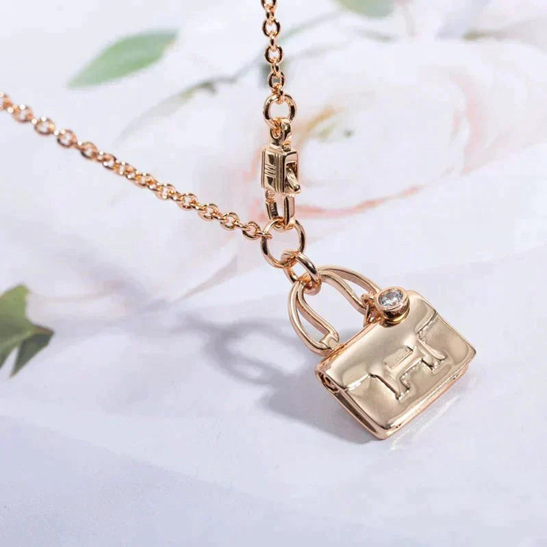 [⭐Lioran]AMULETTE PEDANT ROSE GOLD NECKLACE