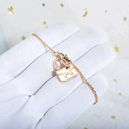 [⭐Lioran]AMULETTE PEDANT ROSE GOLD NECKLACE
