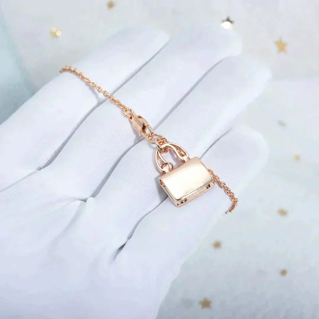 [⭐Lioran]AMULETTE PEDANT ROSE GOLD NECKLACE