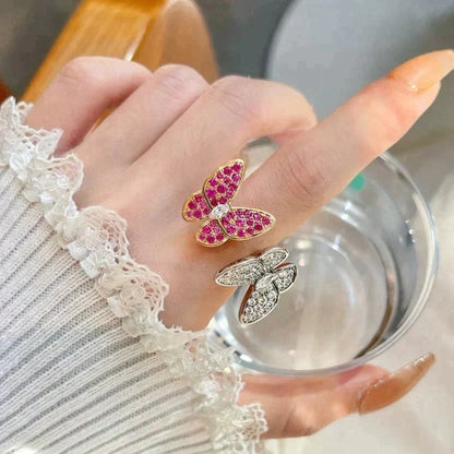 [⭐Lioran]TWIN BUTTERFLY DIAMOND RING