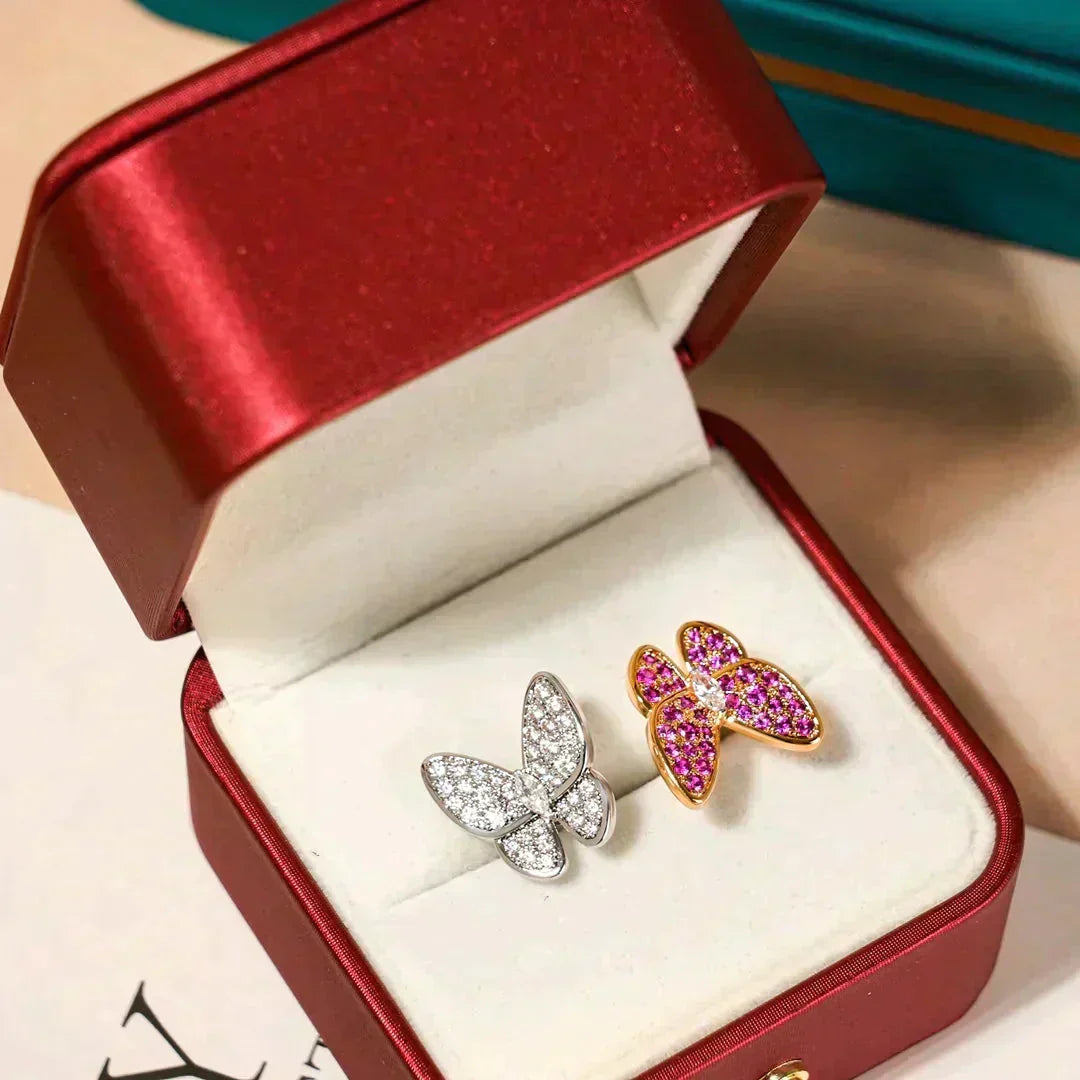 [⭐Lioran]TWIN BUTTERFLY DIAMOND RING