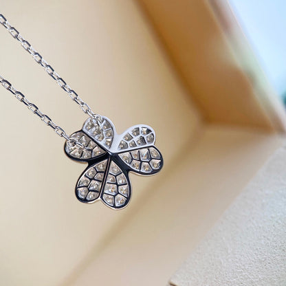 [⭐Lioran]CLOVER DIAMOND NECKLACE SILVER