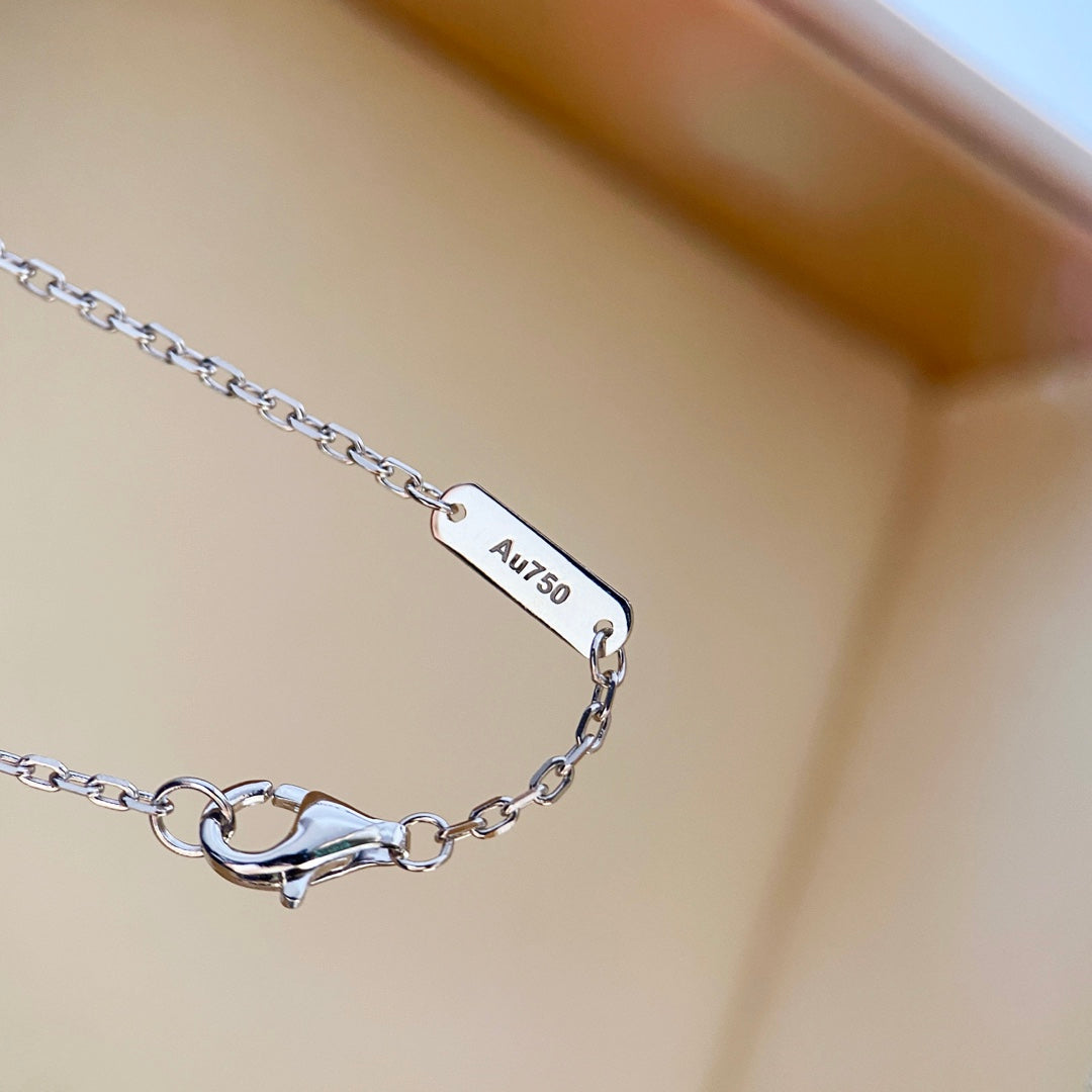 [⭐Lioran]CLOVER DIAMOND NECKLACE SILVER