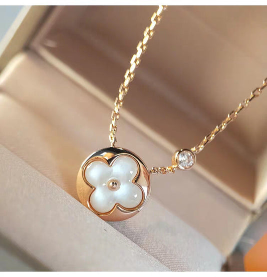 [⭐Lioran]SUN MOP GOLD 1 DIAMOND NECKLACE