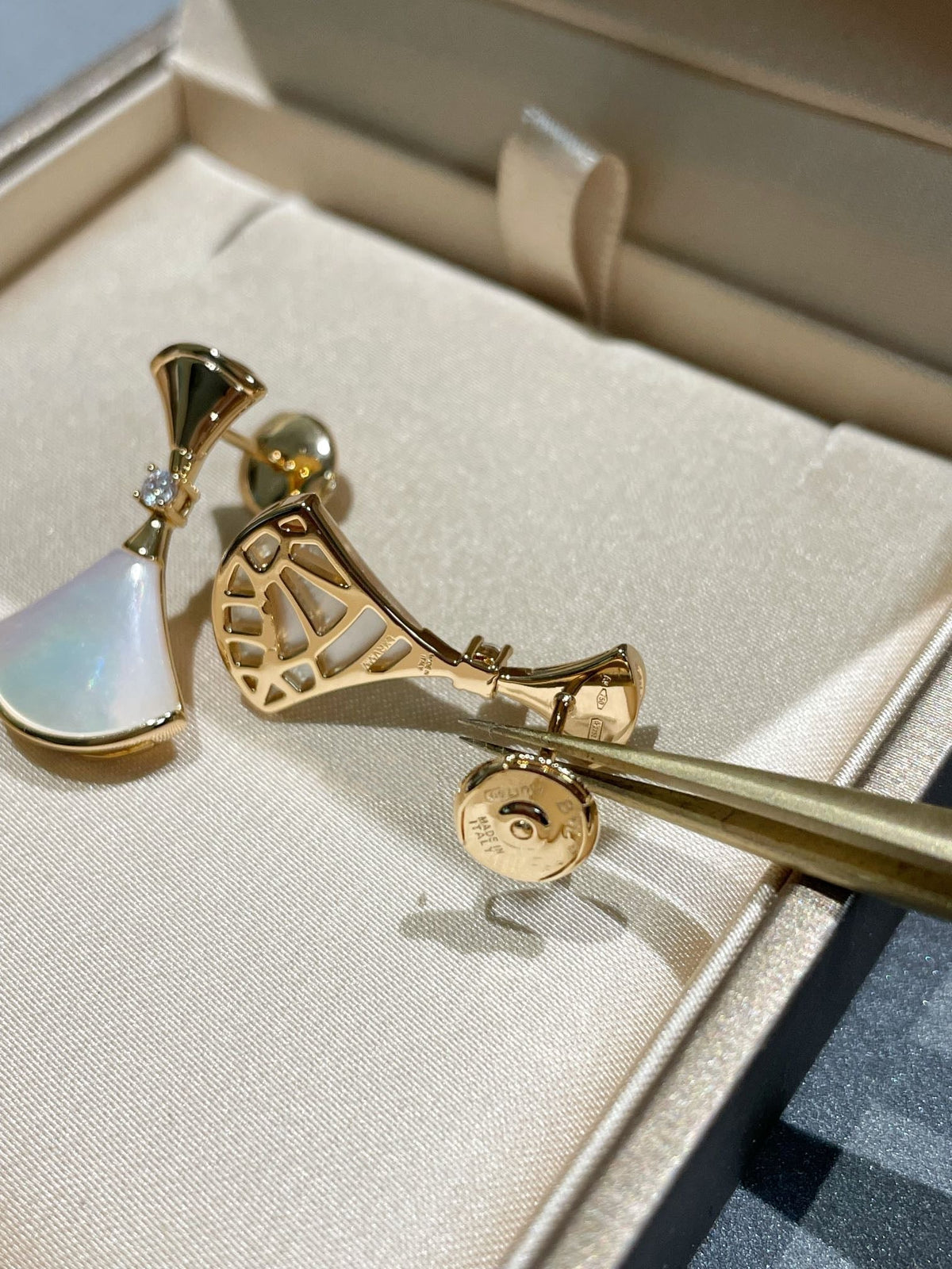 [⭐Lioran]DREAM MOP 1 DIAMOND EARRINGS