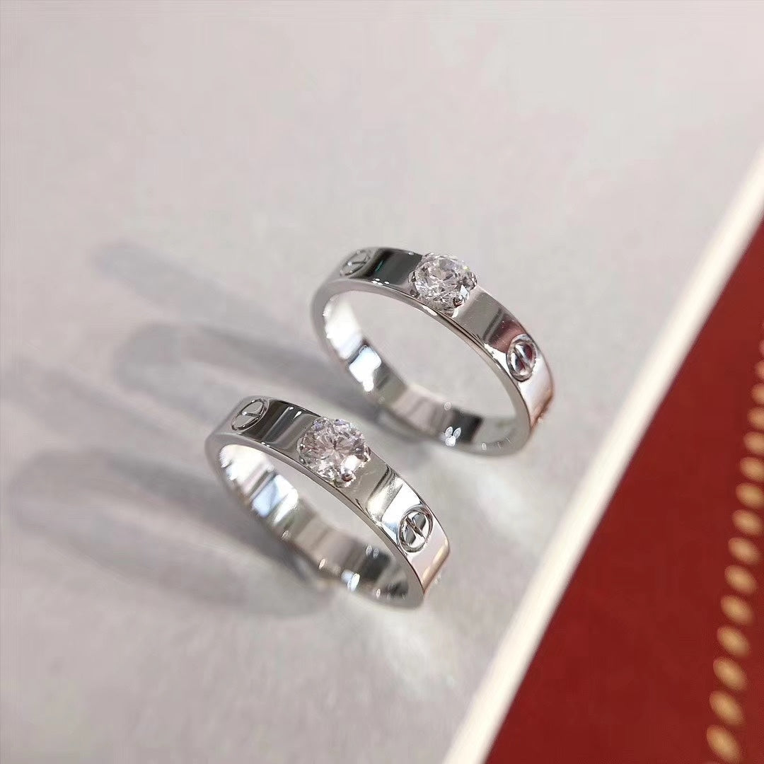 [⭐Lioran]LOVE RING 3.6MM 1 BIG DIAMOND