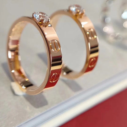[⭐Lioran]LOVE RING 3.6MM 1 BIG DIAMOND