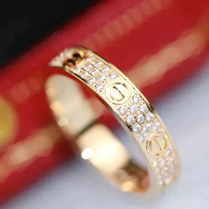 [⭐Lioran]LOVE RING 3.6MM DIAMOND PAVED