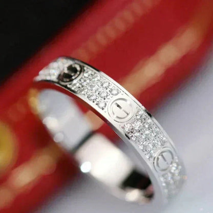 [⭐Lioran]LOVE RING 3.6MM DIAMOND PAVED