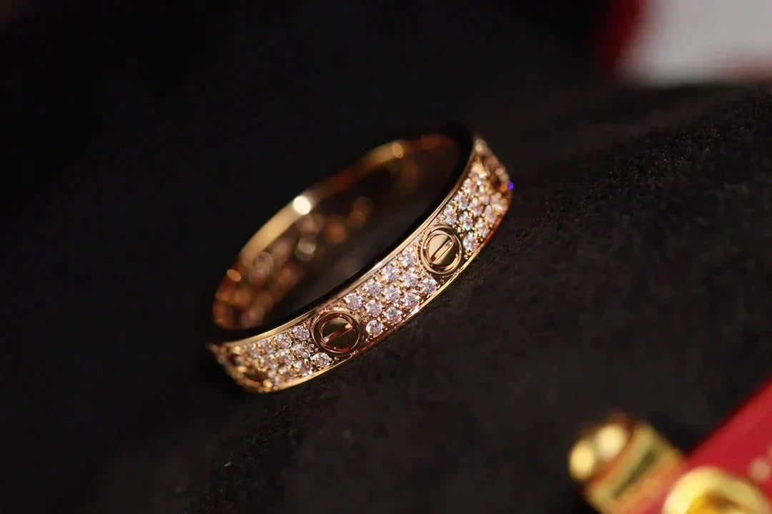 [⭐Lioran]LOVE RING 3.6MM DIAMOND PAVED