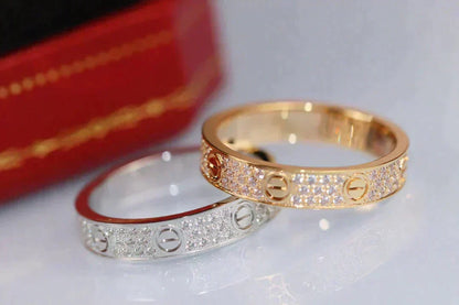 [⭐Lioran]LOVE RING 3.6MM DIAMOND PAVED