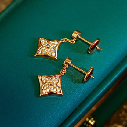 [⭐Lioran]STAR DIAMONDS EARRINGS GOLD