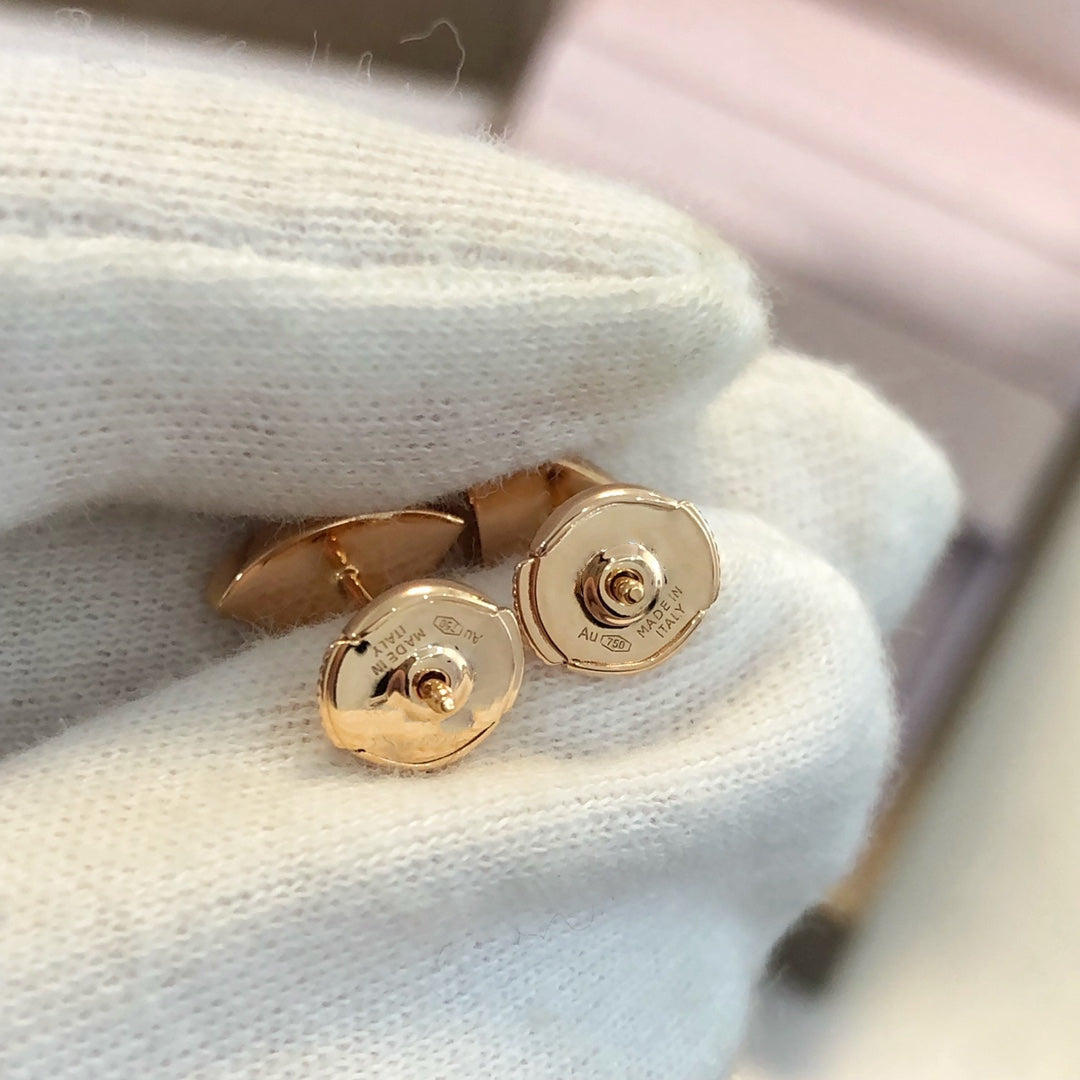 [⭐Lioran]DREAM EARRINGS 3 MOTIFS ONYX MOP PINK GOLD