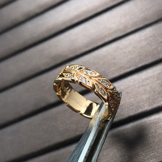 [Lioran]OLIVE LEAF RING DIAMONDS
