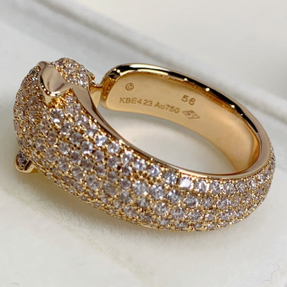 [⭐Lioran]PANTHERE PINK GOLD DIAMOND RING